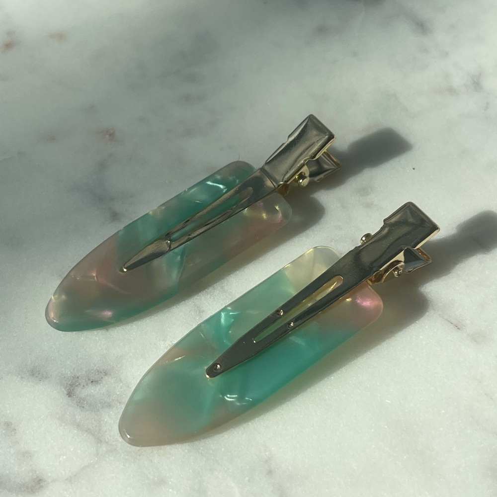 Green Mermaid Hair Clip Set